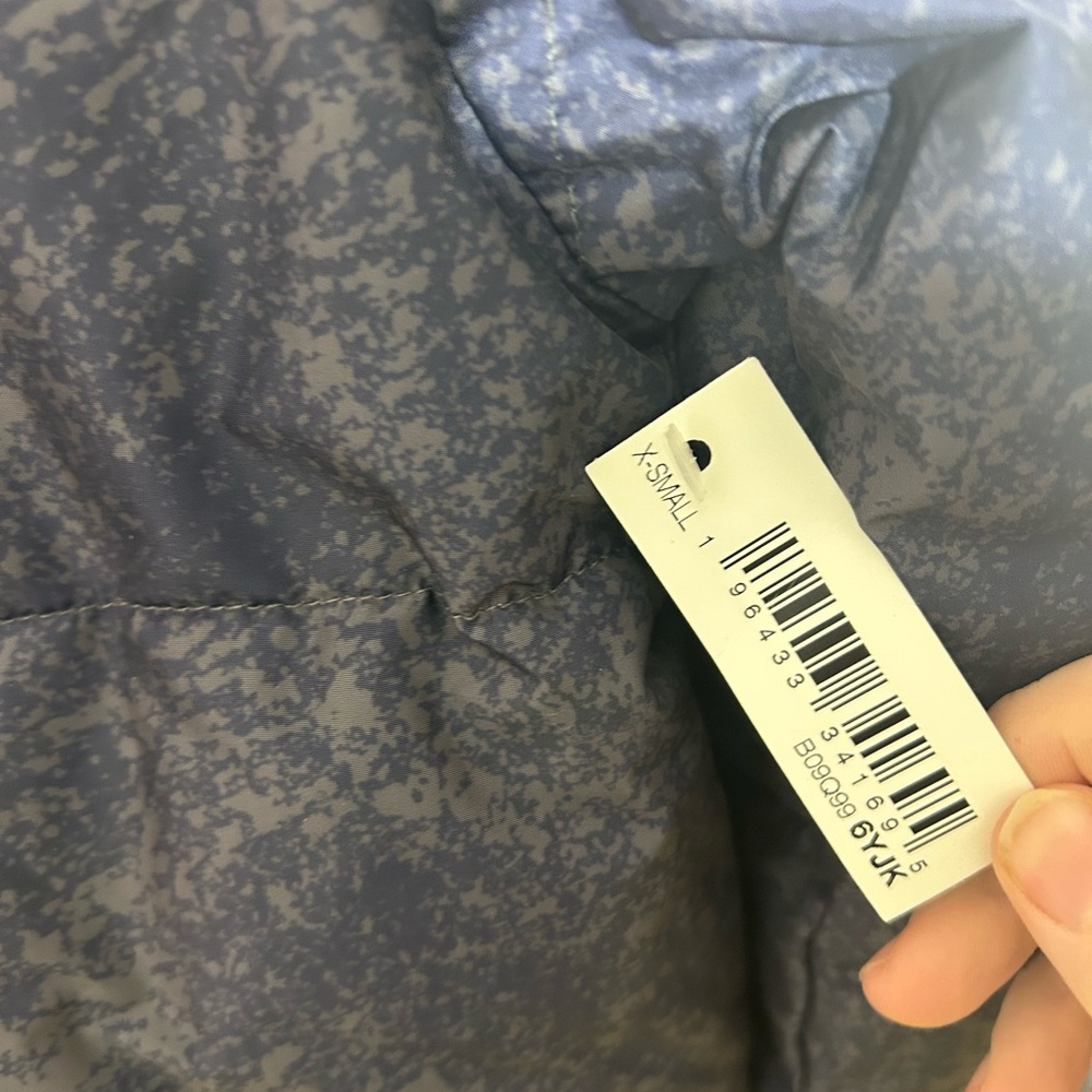 Daily Ritual Women’s Navy Blue Speckled Puffer Coat Size‎ XS NWT NEW - Picture 2 of 5